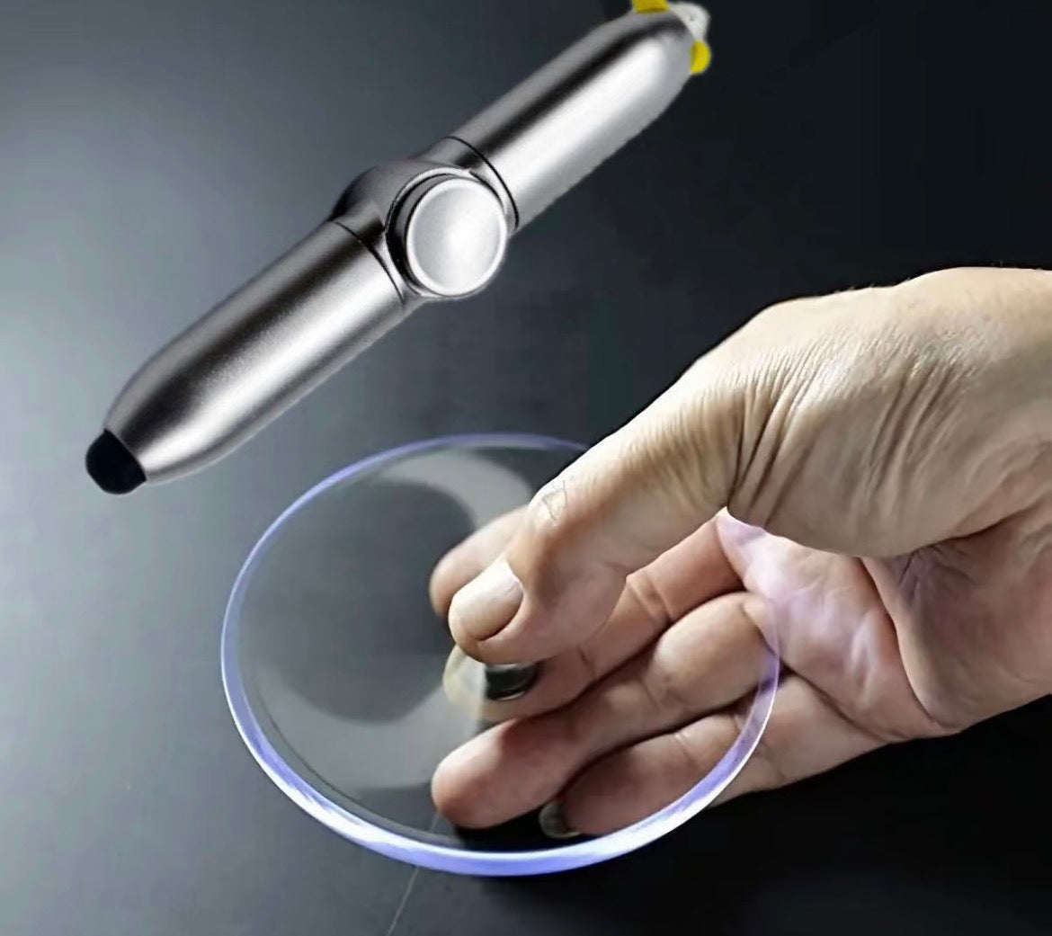 Bolígrafo spinner con linterna